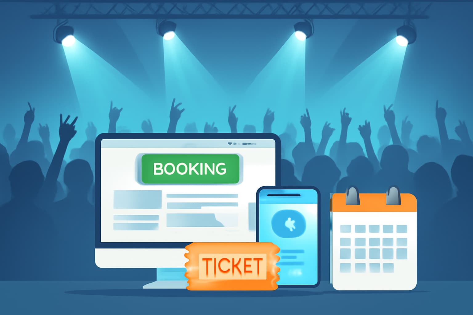 Booking concert tickets in Oman – crowd, stage, Muscat coastline